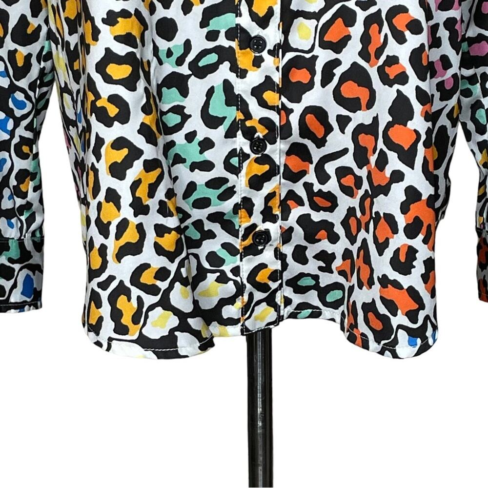 Finley Size Xs Multi Color Leopard Print Long Sle… - image 3